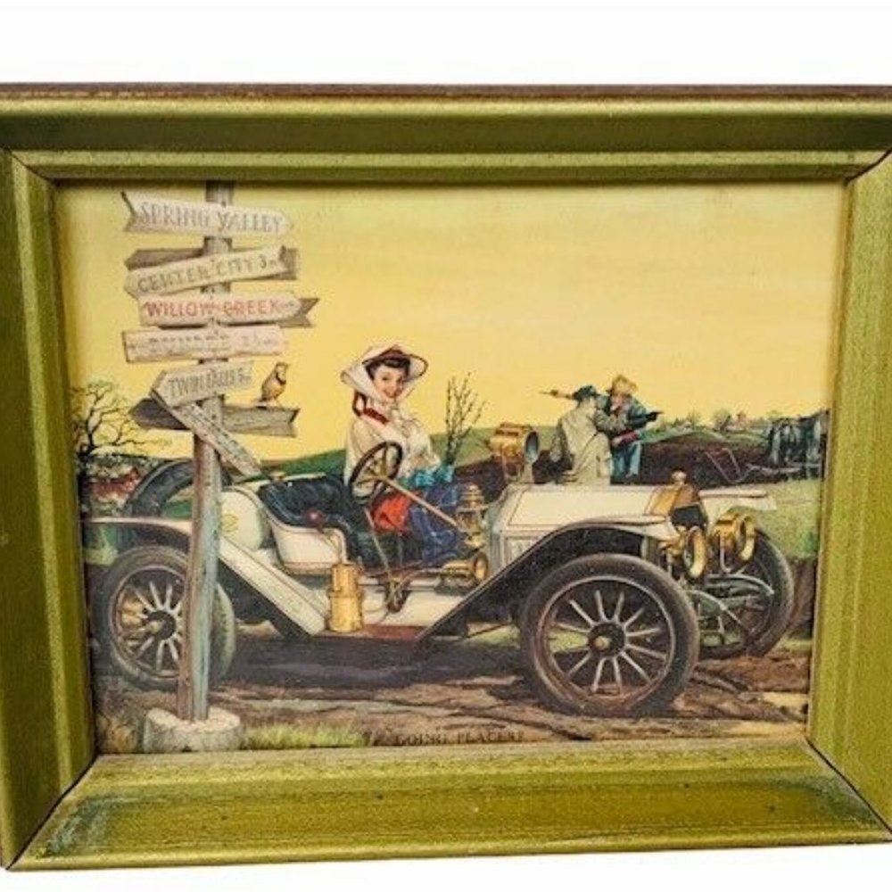 Classic Car Picture Framed sign plaque print ford